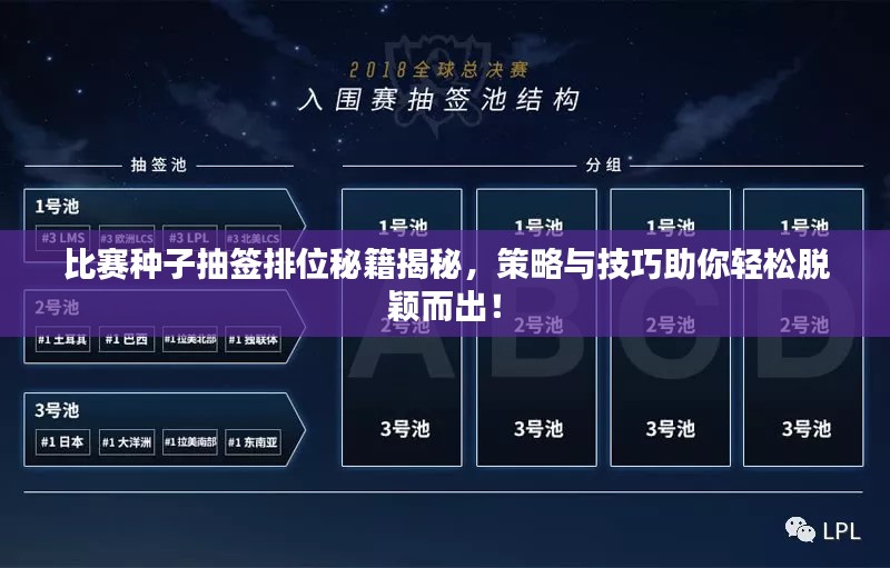 比赛种子抽签排位秘籍揭秘，策略与技巧助你轻松脱颖而出！