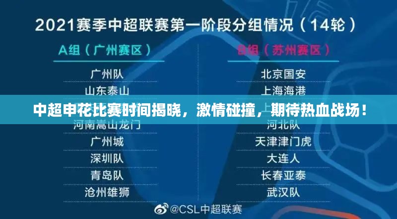 中超申花比赛时间揭晓，激情碰撞，期待热血战场！