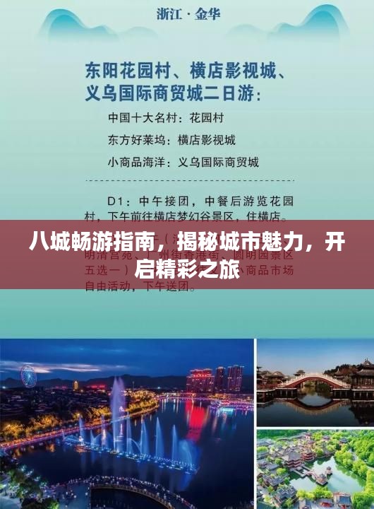 八城畅游指南，揭秘城市魅力，开启精彩之旅