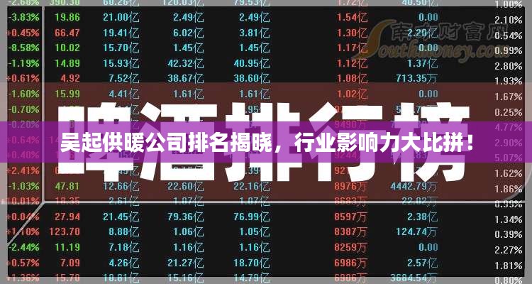 吴起供暖公司排名揭晓，行业影响力大比拼！