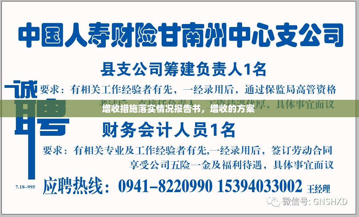 增收措施落实情况报告书，增收的方案 