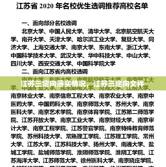 江苏三定向落实情况，江苏三定向文件 